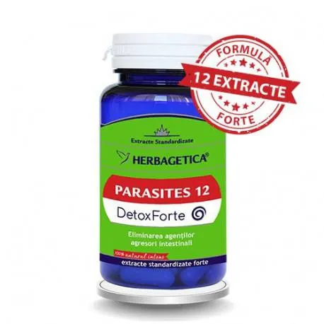 Parasites 12 detox forte, 60 capsule, Herbagetica