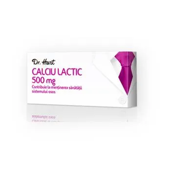 Dr.Hart Calciu Lactic 500mg, 20 comprimate
