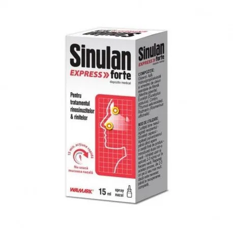 W Sinulan Express forte Spray nazal, 15 ml solutie