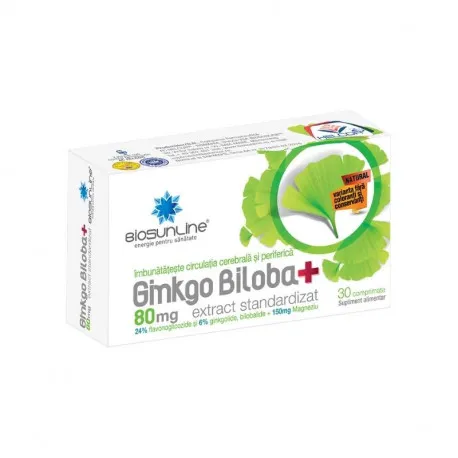 BioSunLine Ginkgo Biloba 80 mg, 30 comprimate