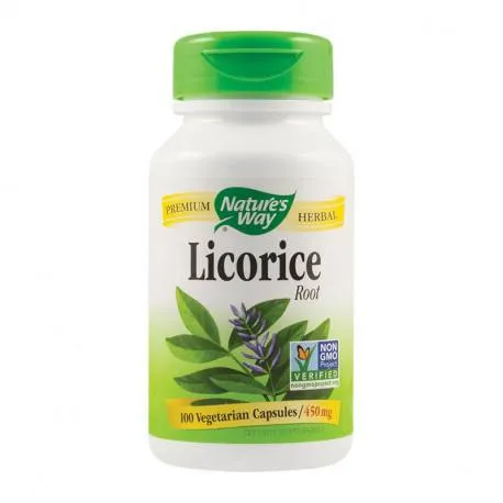 Secom Licorice (Lemn dulce) 450mg, 100 capsule vegetale