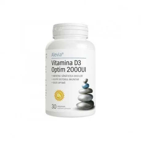 Alevia Vitamina D3 Optim 2000UI, 30 comprimate