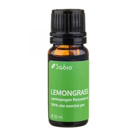 Ulei 100% pur esential Lemongrass, 10 ml, Sabio