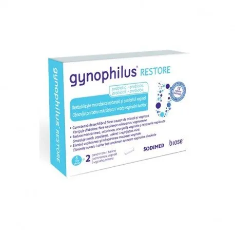 Gynophilus Restore, 2 comprimate vaginale