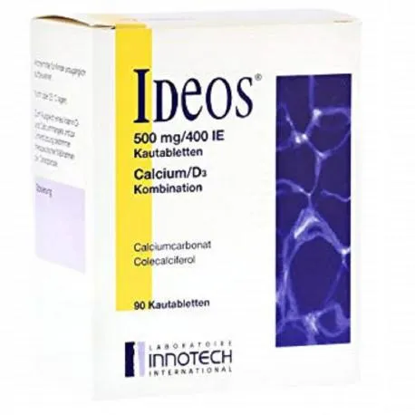 Ideos 500 mg / 400 UI x 30 comprimate masticabile