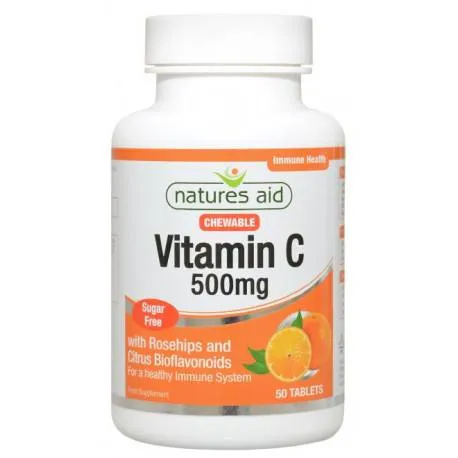 NATURES AID Vitamina C 500 mg , 50 tablete masticabile