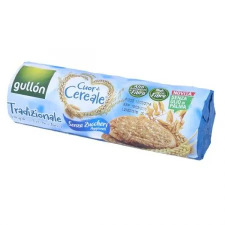 Biscuiti bogati in fibre fara zahar din faina integrala de cereale, 280g, Gullon