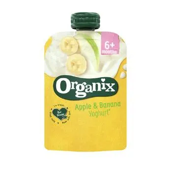 Gustare cu mere si banane +6 luni Bio, 100g, Organix