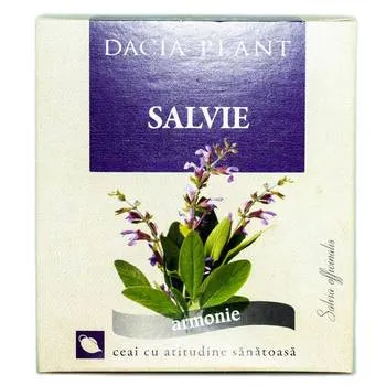 Ceai din frunze de salvie, 50g, Dacia Plant
