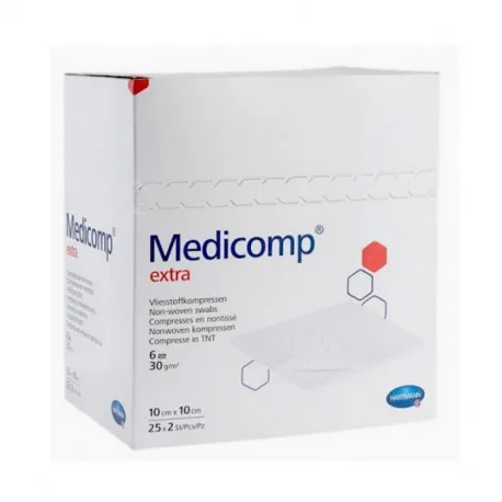 HartMann Medicomp Extra steril 10x10 cm, 25 plicuri