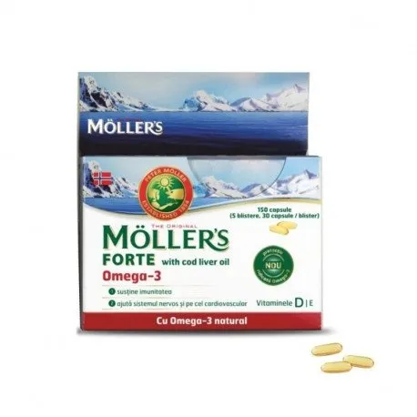 Moller's Forte with cod liver oil Omega-3, 150 capsule