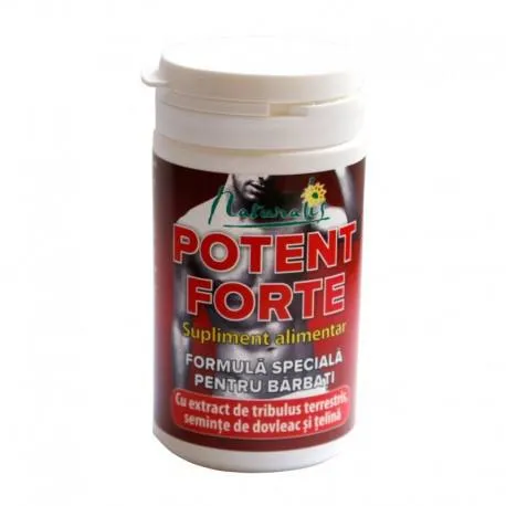 Naturalis Potent Forte – Supliment alimentar pentru potenta, 500mg x 60 capsule