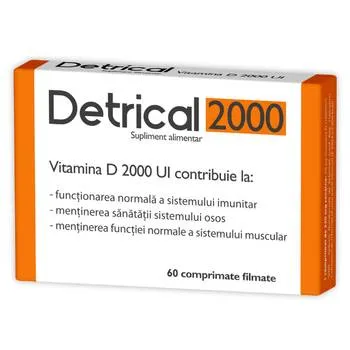 Detrical Vitamina D3 2000UI, 60 comprimate, Zdrovit