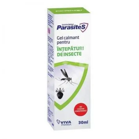 Gel calmant pentru intepaturi de insecte Parasites Santaderm, 30 ml, Viva Pharma