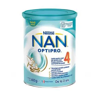 Lapte praf Nan 4 Optipro Premium +2 ani, 400g, Nestle