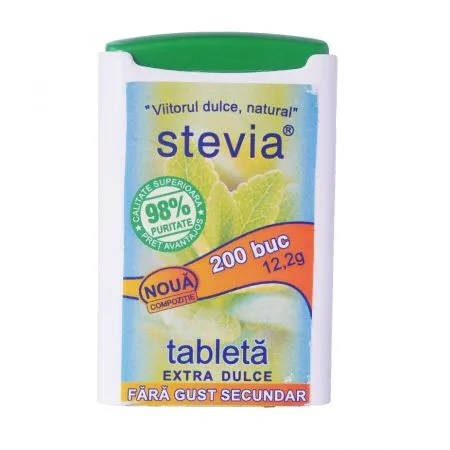 Indulcitor Stevia Extra dulce, 200 tablete, Naturking
