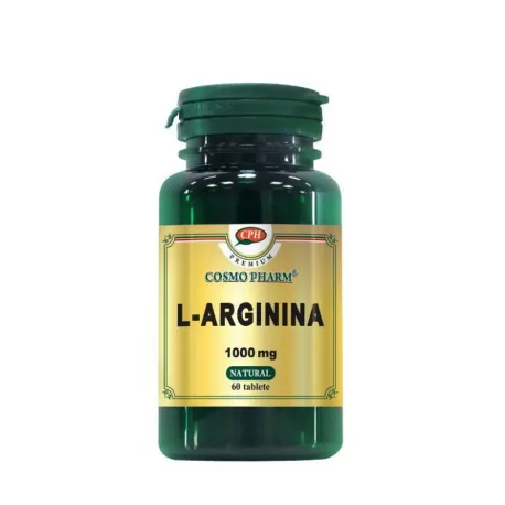 Cosmo L-arginina 1000 mg dezvolta masa musculara si reduce stratul de grasime, 60 tablete