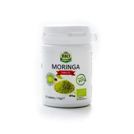 Moringa bio, 30 tablete, Bio All Green