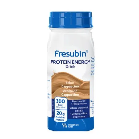 Solutie nutritiva orala cu valoare energetica ridicata, continut ridicat de proteine si aroma de cappuccino Fresubin Protein Energy, 4 x 200 ml, Fresenius Kabi