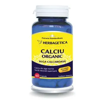 Calciu Organic, 60 capsule, Herbagetica