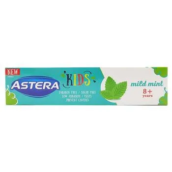Pasta de dinti pentru copii cu aroma usoara de menta 8 ani+, 50ml, Astera