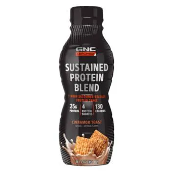 Blend proteic cu aroma de scortisoara Sustained Protein Blend, 414ml, GNC Amplified