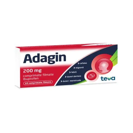 Adagin, 200 mg, 10 comprimate filmate, Actavis