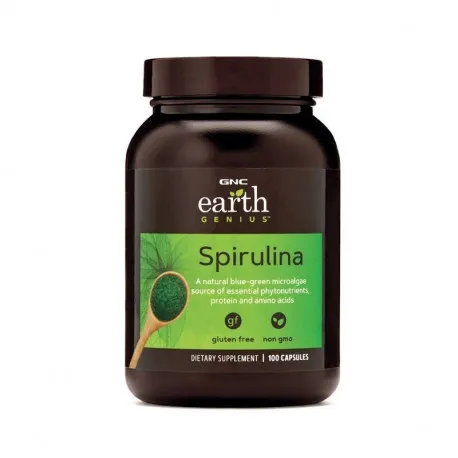 GNC Earth Genius Spirulina 500 mg, 100 capsule