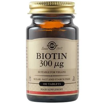 Biotin 300mcg, 100 tablete, Solgar
