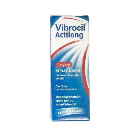 Vibrocil actilong 1 mg / ml x 10 ml solutie, spray nazal cu doze