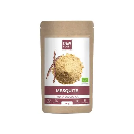 Pudra eco cruda de Mesquite, 250 g, Raw Boost