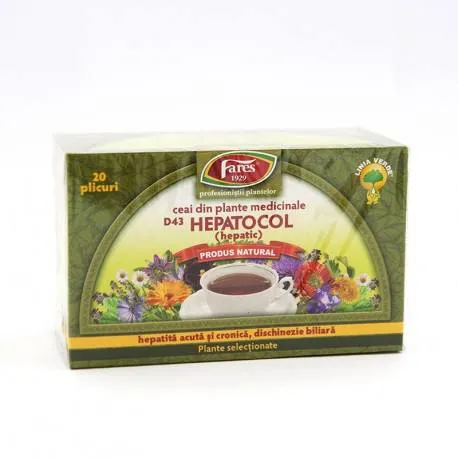 Fares - Ceai hepatocol, 20 doze
