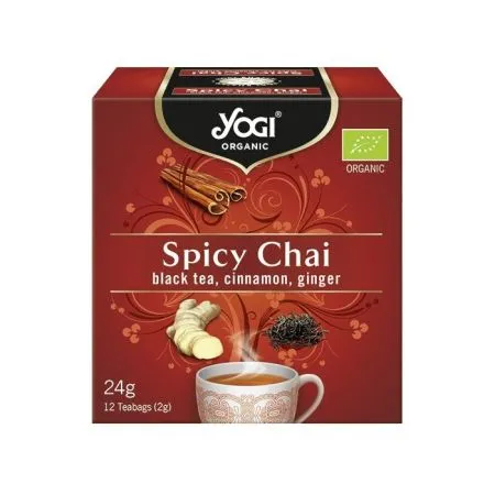Ceai Bio Spicy Chai, 12 plicuri, Yogi Tea