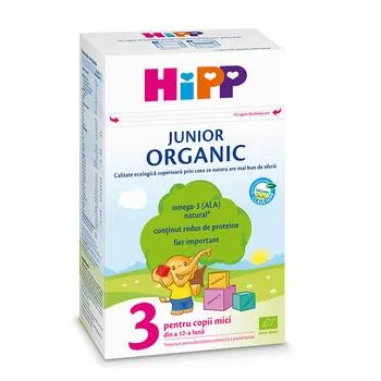Lapte praf de crestere Organic 3, 500g, HiPP