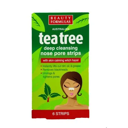 Benzi pentru curatarea porilor de pe nas cu arbore de ceai, 6 bucati, Beauty Formulas
