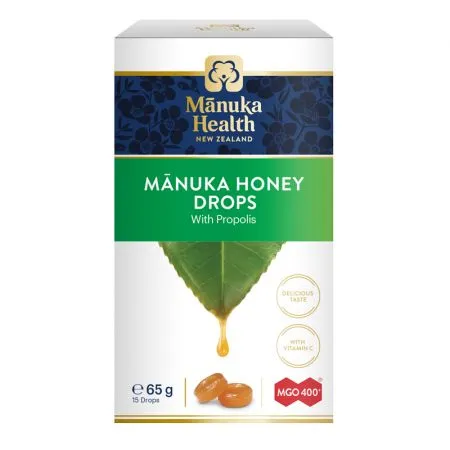Bomboane cu miere de Manuka MGO 400+ si propolis, 65 g, Manuka Health