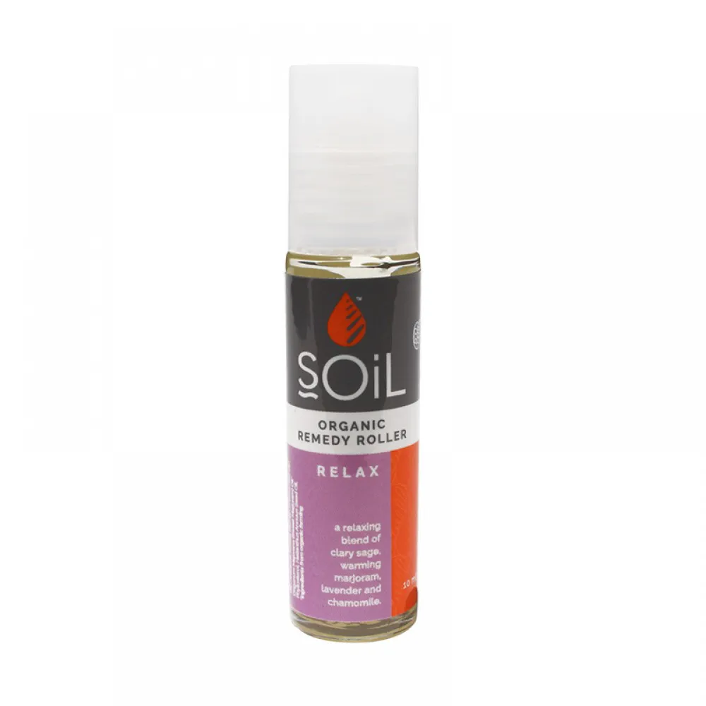 Roll-On Relax - Amestec relaxant cu uleiuri esentiale pure organice (11 ml), SOiL