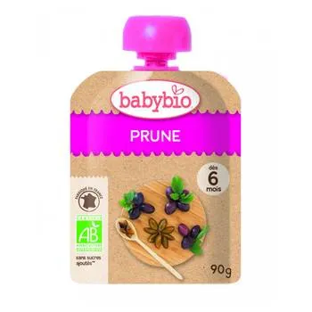 Piure de prune Bio, 90g, BabyBio