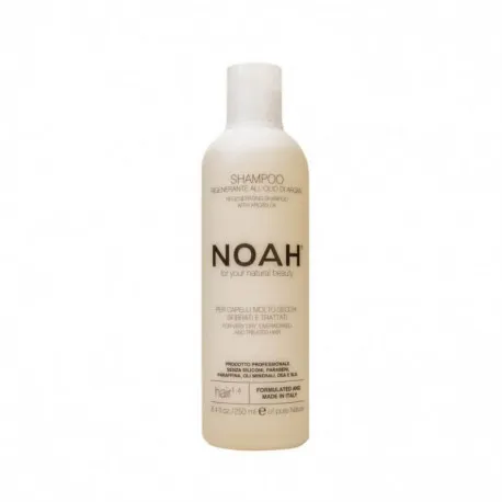 Noah Sampon natural regenerant cu ulei de argan pentru par foarte uscat si tratat (1.4), 250 ml