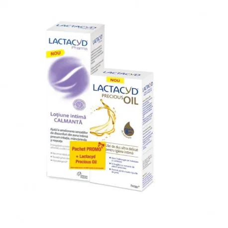 Lactacyd Pharma lotiune intima calmanta, 250 ml+Lactacyd Precious Oil, 200 ml