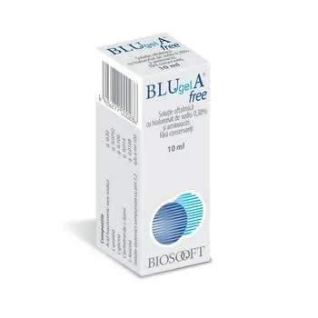 Solutie oftalmica Blu Gel A 0.3% Free, 10ml, BioSooft