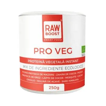 Proteina vegetala Pro Veg Smart Food Bio, 250g, Raw Boost