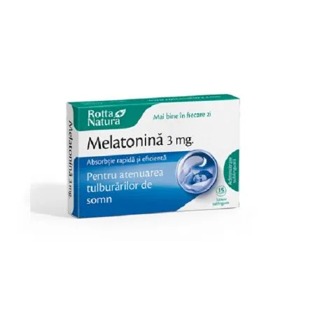 Melatonina 3 mg, 15 tablete, Rotta Natura