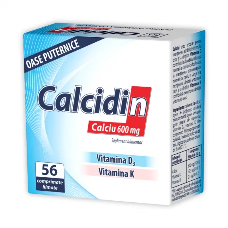 Calcidin - Supliment pe baza de calciu , 56 comprimate