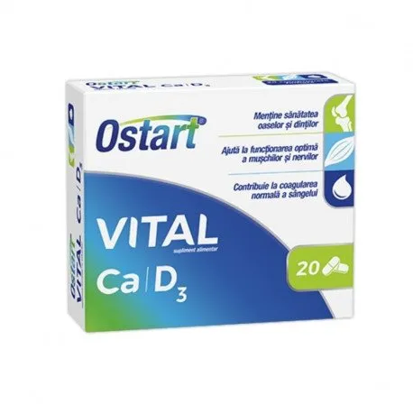 FITERMAN Ostart Vital Ca+D3, 20 comprimate