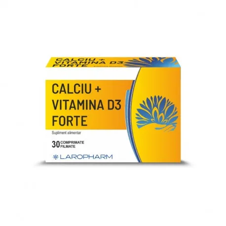 Calciu Vitamina D3 Forte, 30 comprimate