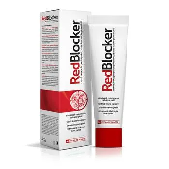 Crema de noapte pentru piele cu capilare vizibile RedBlocker, 50ml, Aflofarm
