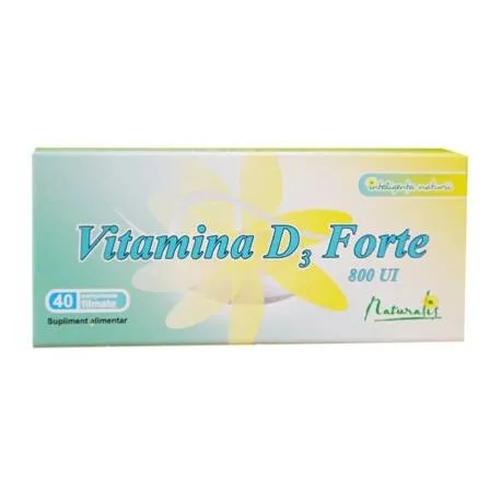 Naturalis Vitamina D3 Forte, 40 comprimate