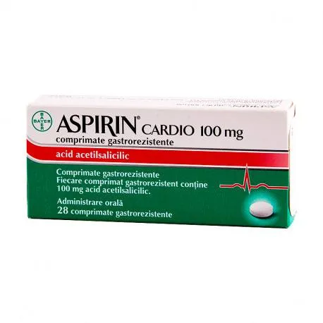 Aspirin Cardio 100 mg, 28 comprimate gastrorezistente