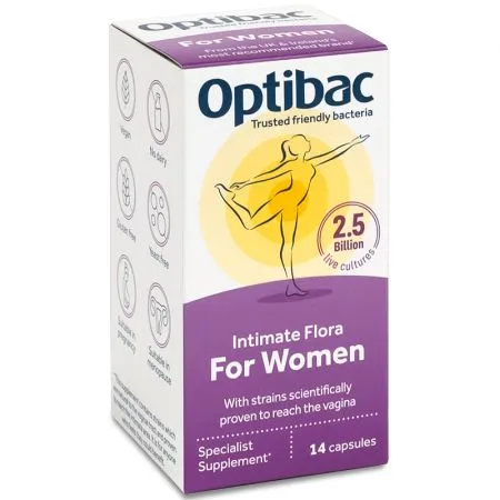 Probiotic pentru flora vaginala, 14 capsule, OptiBac